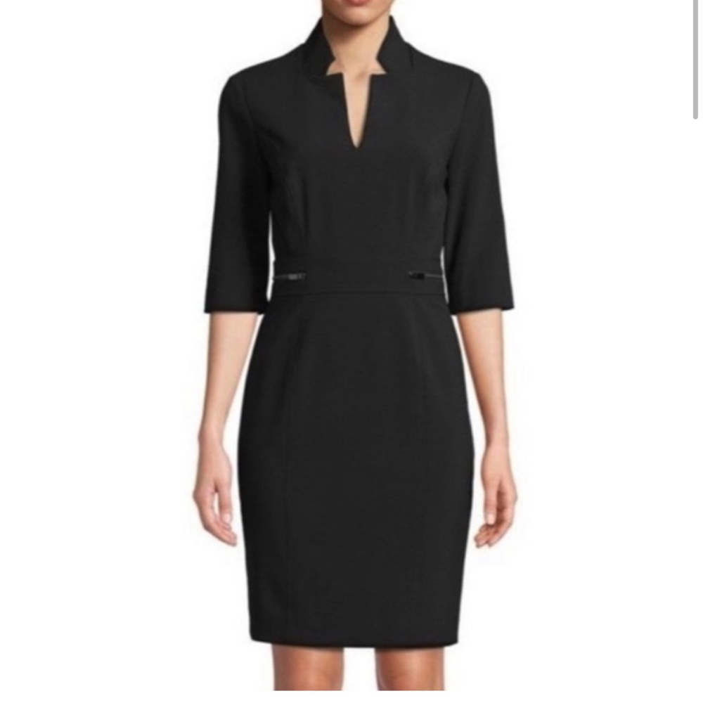 Tahari Arthur S Levine Notch Collar Sheath